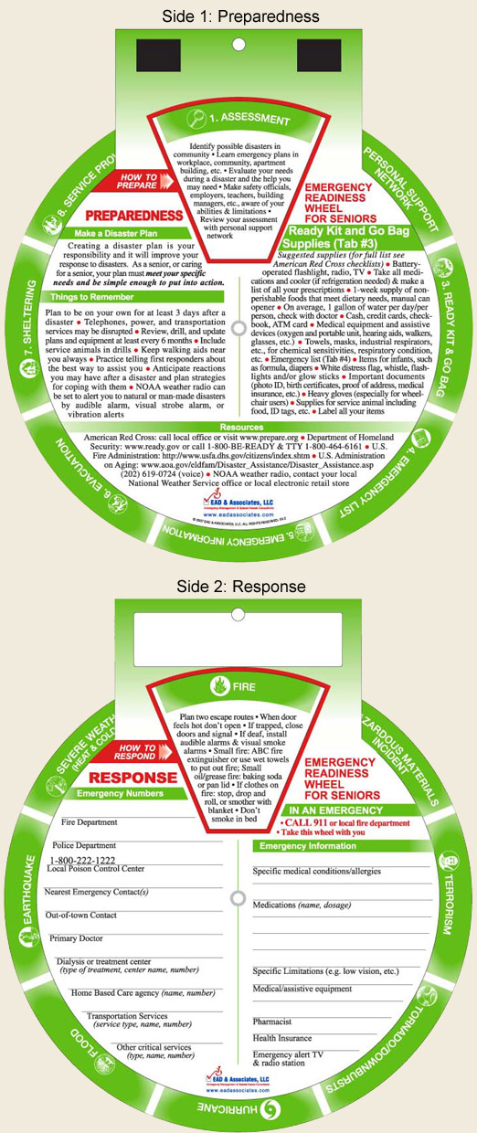 Emergency Readiness Wheel for Seniors